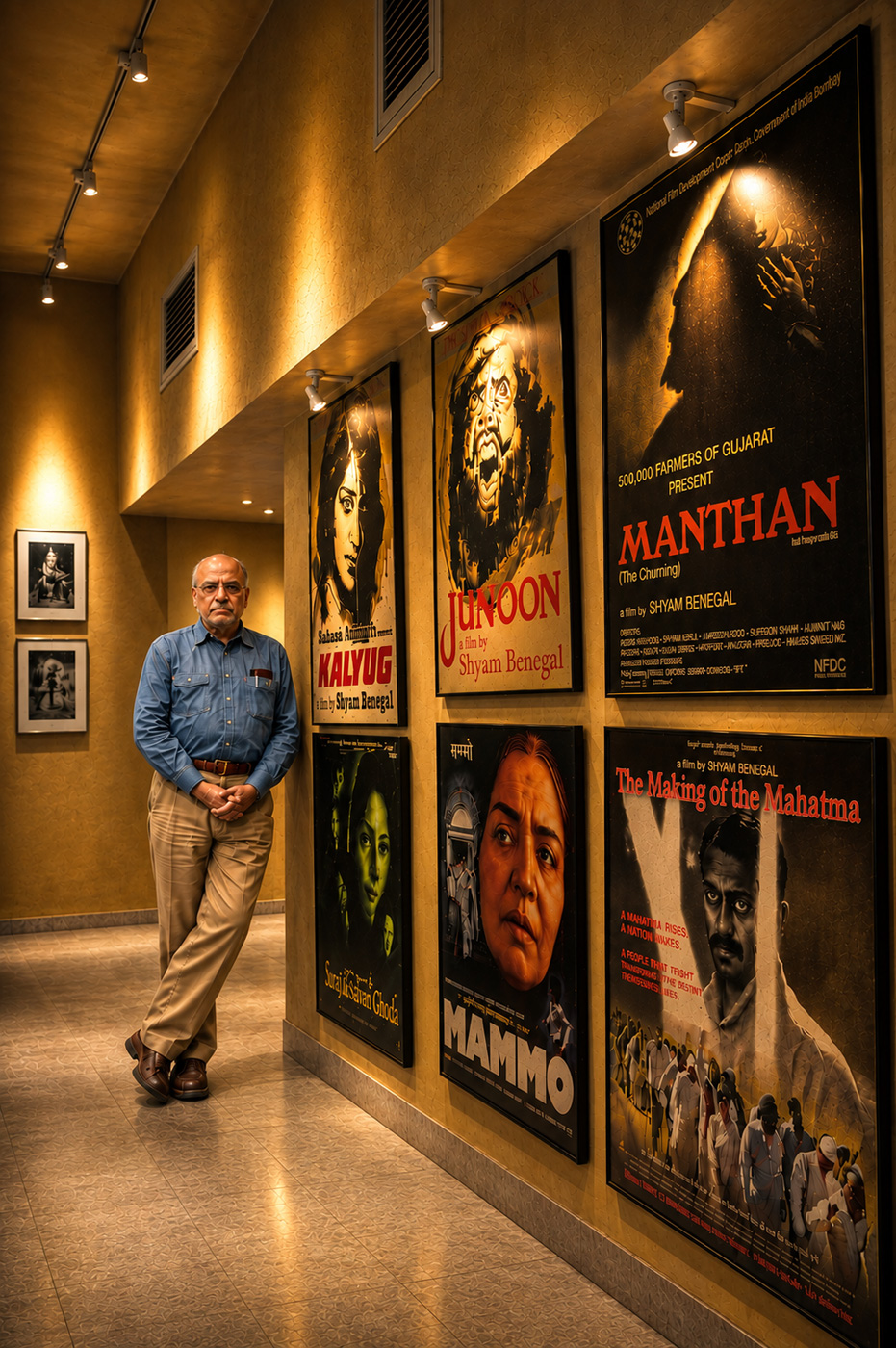 Bollywood auteur, Shyam Benegal in his office in Bombay