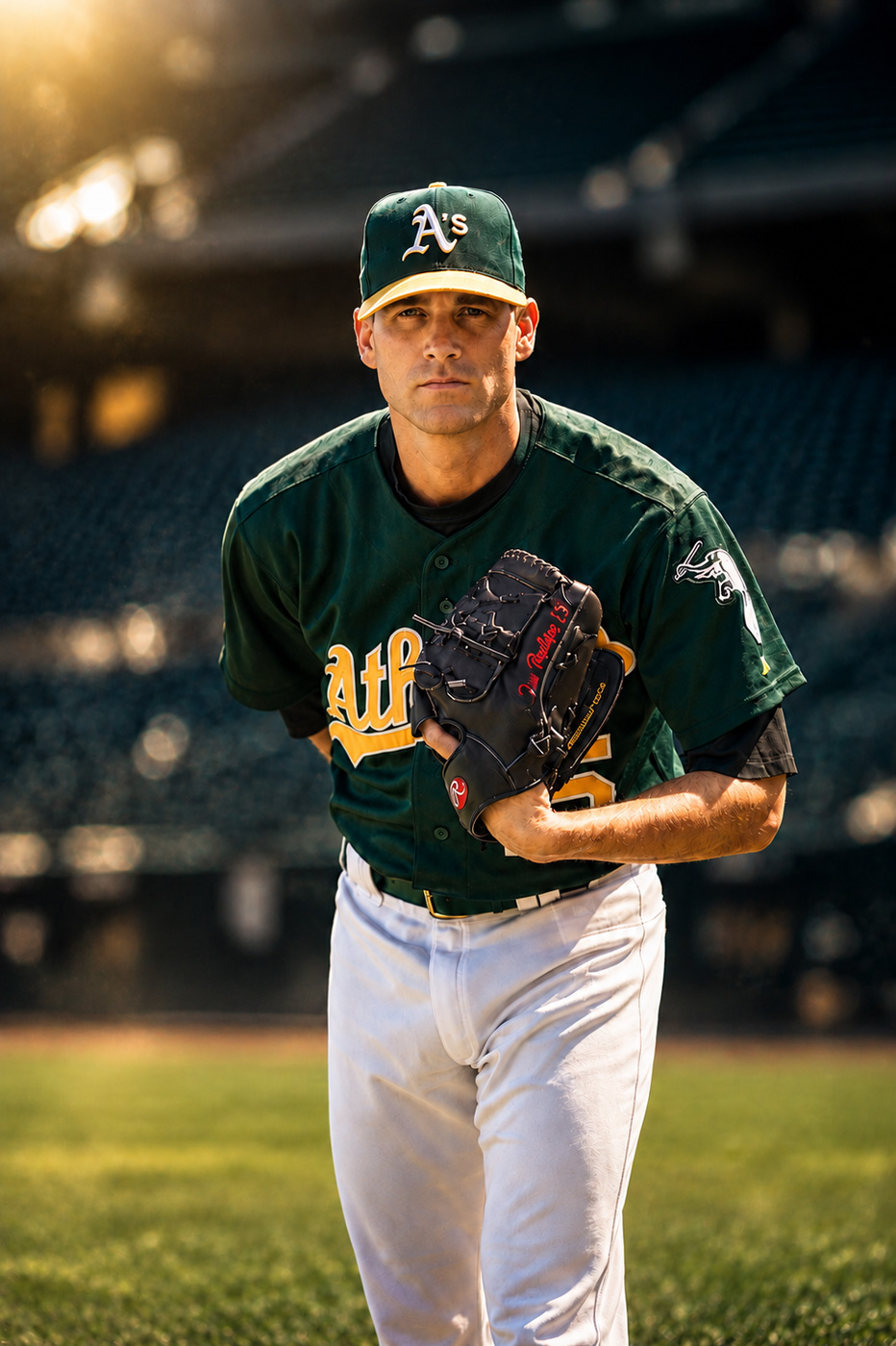 Tim Hudson of the Oakland A's : Magazine cover art