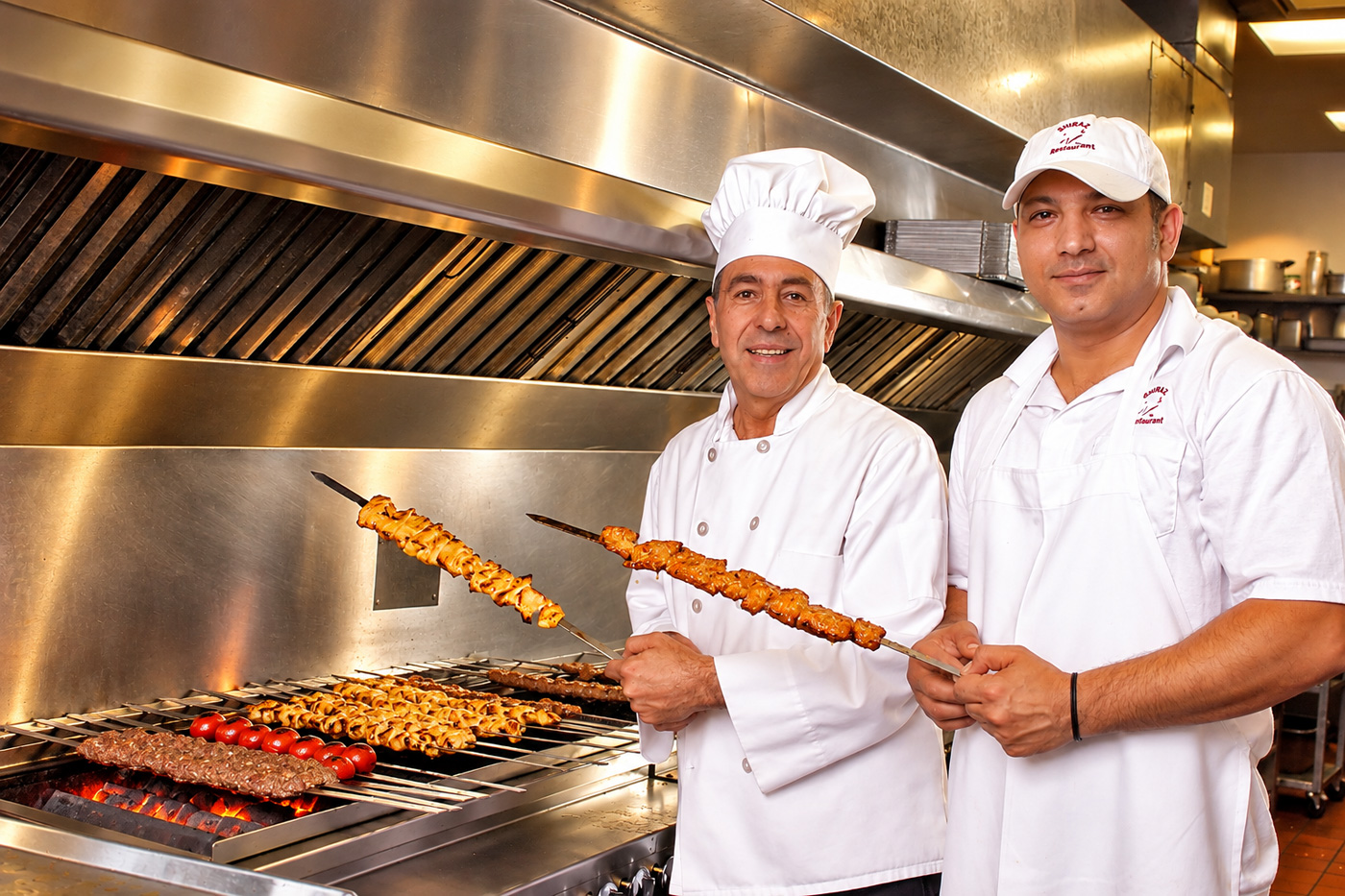 Shiraz Restaurant, San Ramon, owner Norman Pours & sous chef