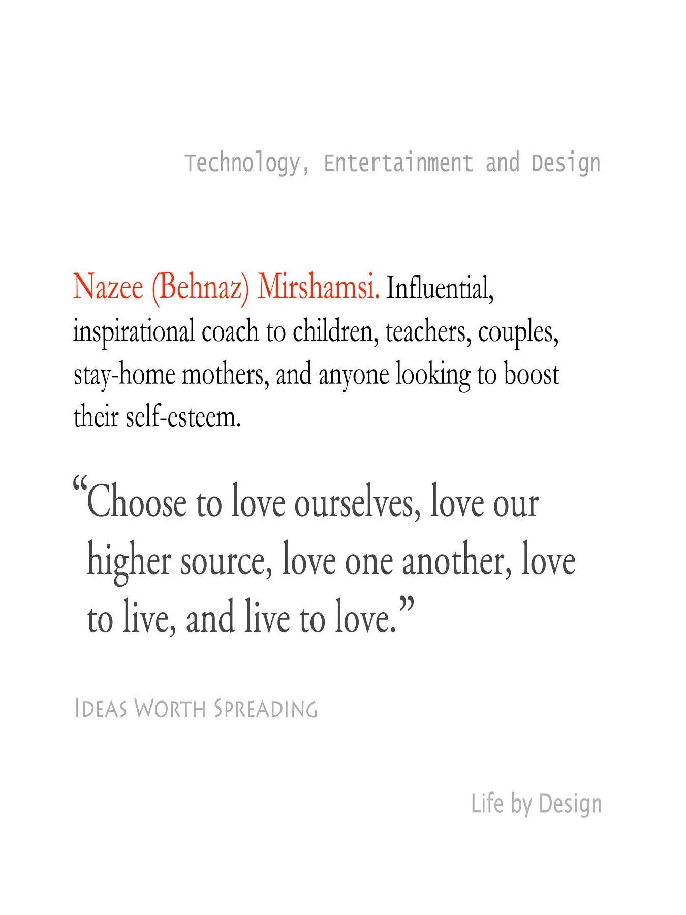 Original 2012 booklet typography for Nazee (Behnaz) Mirshamsi