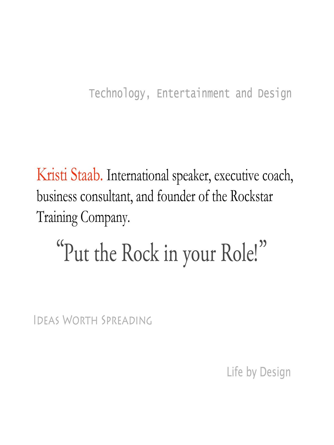 Original 2012 booklet typography for Kristi Staab