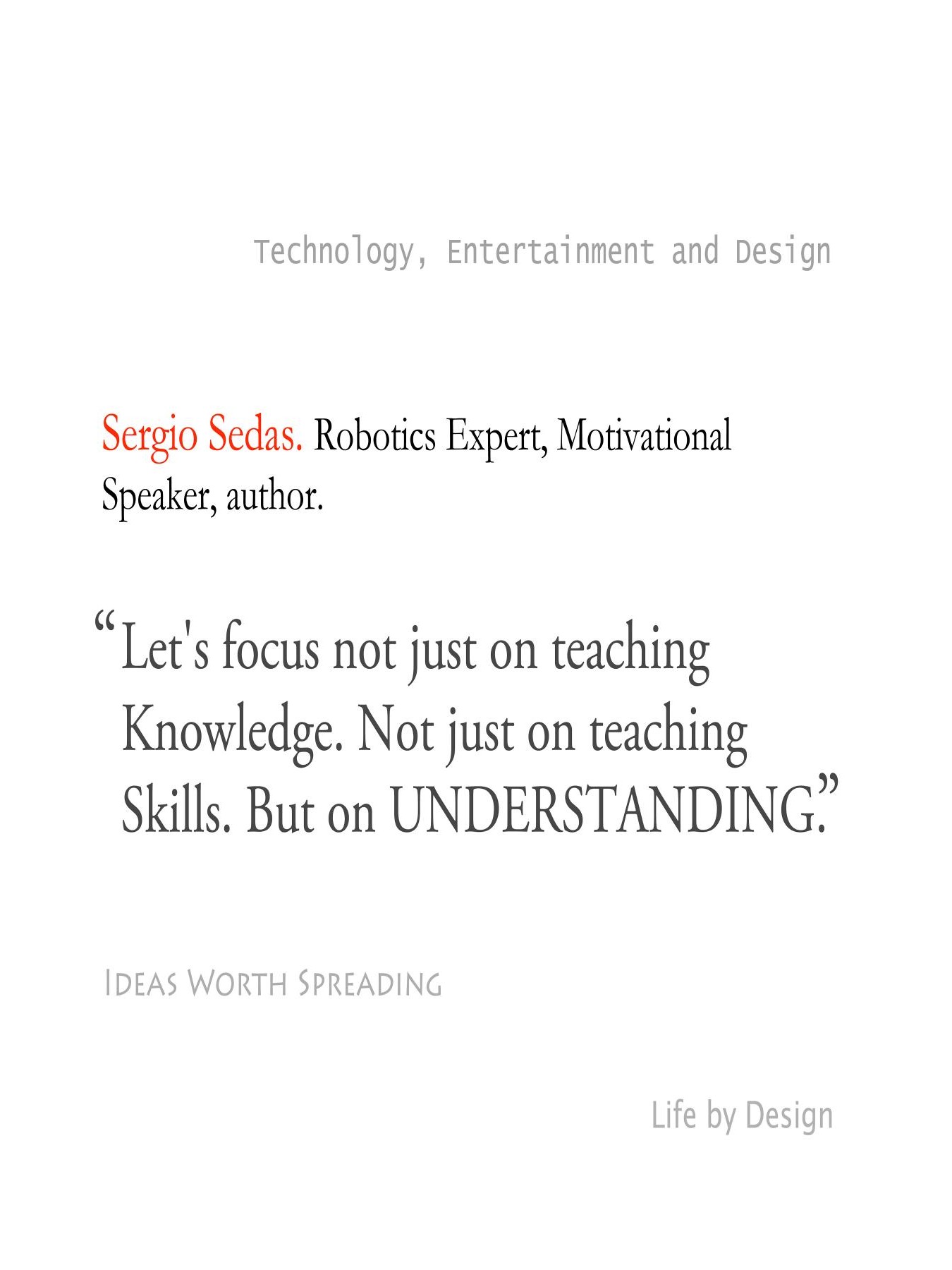 Original 2012 booklet typography for Sergio Sedas
